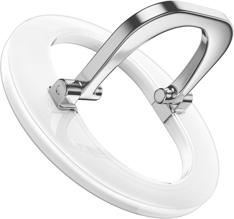 SUPERONE for MagSafe Phone Grip, Adjustable Magnetic Phone Ring Holder Removable Finger Phone Ring Kickstand Compatible with MagSafe Accessories Only for iPhone 17 & 16 & 15 & 14 & 13 Series - White - Image 1